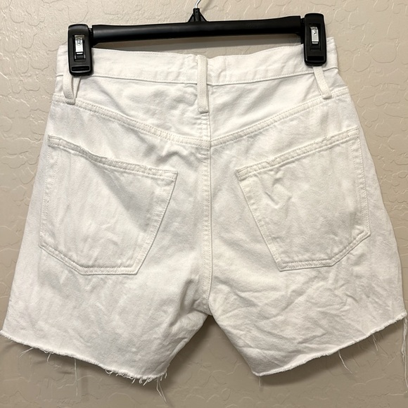 Frame High Rise Vintage Button-Fly Rigid Cotton Denim Shorts, Size 25 - Picture 2 of 6